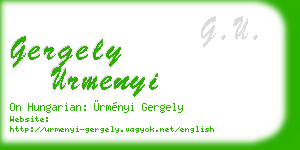 gergely urmenyi business card