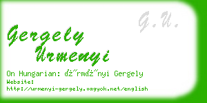 gergely urmenyi business card